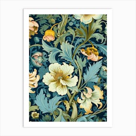 Floral Wallpaper 268 Art Print