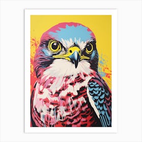 Andy Warhol Style Bird Eurasian Sparrowhawk 1 Art Print