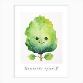 Friendly Kids Brussels Sprout Poster Art Print