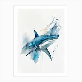 Sandbar Shark 2 Watercolour Art Print