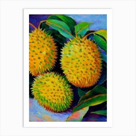 Durian Vibrant Matisse Inspired Painting Fruit Art Print