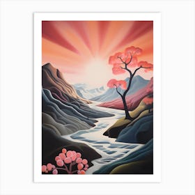 "Eastern Dawn: Radiance of an Asian Sunrise" Art Print