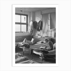 Untitled Photo, Possibly Related To Corner Of Dormitory, Homeless Men S Bureau, Sioux City, Iowa By Russell Lee Art Print