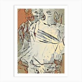 Abstract Two Women Art Print