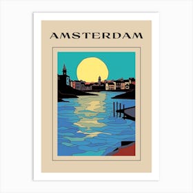Minimal Design Style Of Amsterdam, Netherlands 3 Poster Art Print