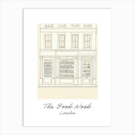 London The Book Nook Pastel Colours 1 Poster Art Print