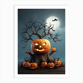 Halloween Pumpkins 21 Art Print