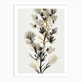 Joshua Tree Pattern Gold And Black (7) Art Print