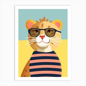 Little Lion 5 Wearing Sunglasses Art Print