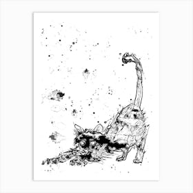 Cat Black. Art Print