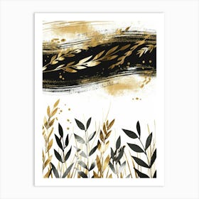 Gold And Black Canvas Print 5 Art Print