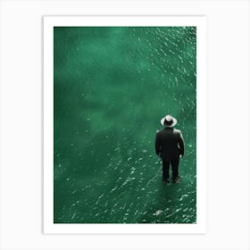 Man In The Water Art Print