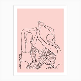 The Dancers Rose Art Print