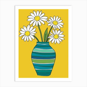 Daisies In A Vase 11 Art Print