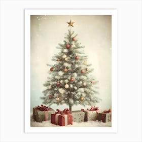 Christmas Tree With Presents Art Print