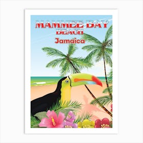 Mammee Bay Beach Jamaica Travel poster Art Print