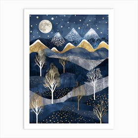 Night In The Mountains Art Print