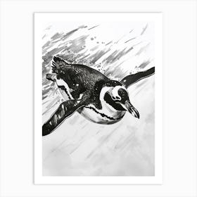 Emperor Penguin Swimming 4 Art Print