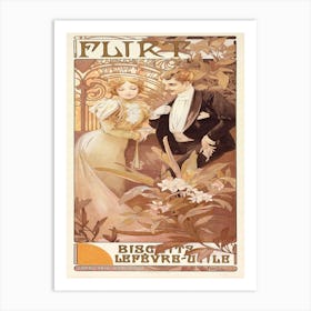 Flirt, Alphonse Muchaflirt, Alphonse Mucha Art Print