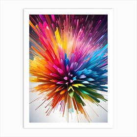 Abstract Color Explosion Art Print