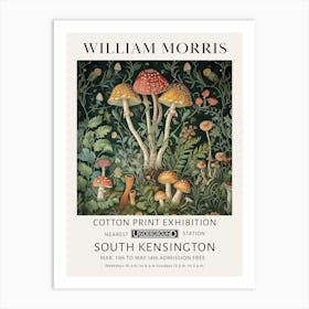 William Morris Mushrooms At Night Art Print