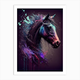horse painting Art Print
