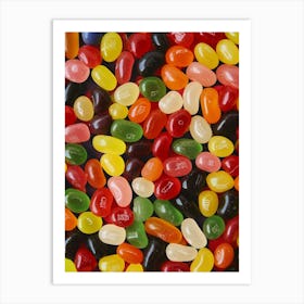 Jelly Beans Candy Sweets Pattern 4 Art Print