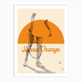 Sunset Orange Art Print