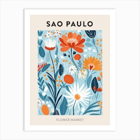 Flower Market Poster Sao Paulo Brazil Art Print