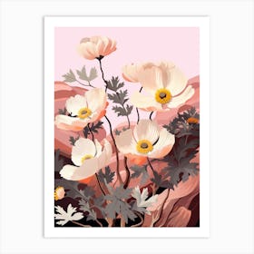 Anemone 1 Flower Painting Art Print