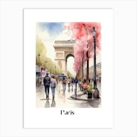 Champs-Elysées Avenue. Paris. The atmosphere and manifestations of spring. 39 Art Print