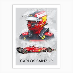 Carlos Sainz Jr Ferrari 1 Art Print