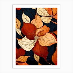 Abstract Floral Pattern 2 Art Print