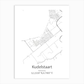 Kudelstaart,Netherlands Minimalist Map Art Print