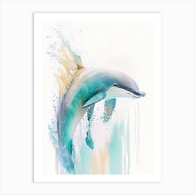 Irrawaddy Dolphin Storybook Watercolour  (4) Art Print