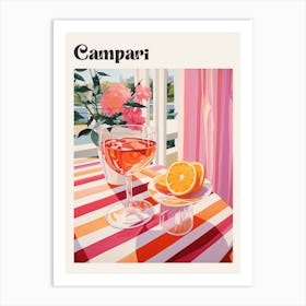 Campari 2 Retro Cocktail Poster Art Print