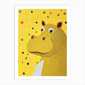 Yellow Hippo 4 Art Print