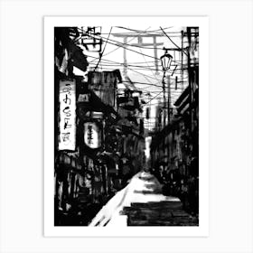 Black Street Art Print