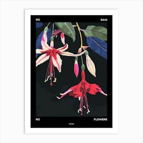 No Rain No Flowers Poster Fuchsia 4 Art Print