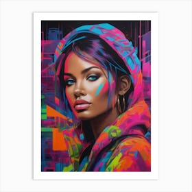 Neon Street Beaut Art Print