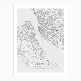 Liverpool City Map Canvas Print Art Print