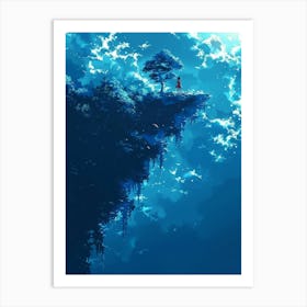 Tree On The Cliff 4 Art Print