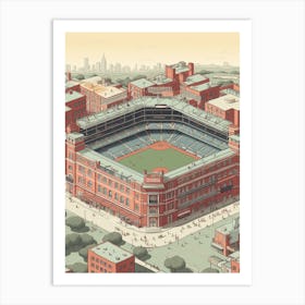 Fenway Park United States Travel Illustration 3 Art Print