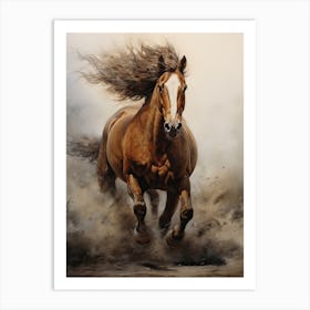 A Horse Painting In The Style Of Photorealistic Technique 1 Art Print