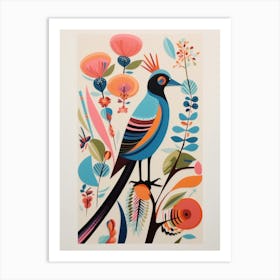 Colourful Scandi Bird Pheasant 4 Art Print