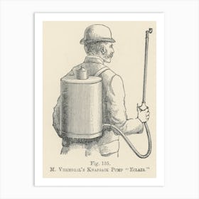 Vintage Illustration Of Eclair, Vermorel S Knapsack Pump, John Wright Art Print