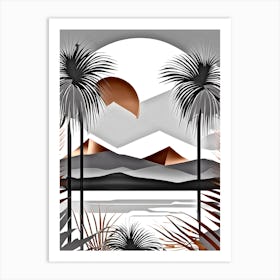 Palm Trees In The Sun Art Print