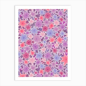 Starry Night - Pastel Pink Art Print