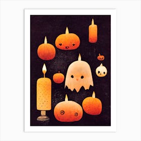 Candles and Ghost Art Print