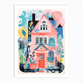 A House In London, Abstract Risograph Style 3 Art Print